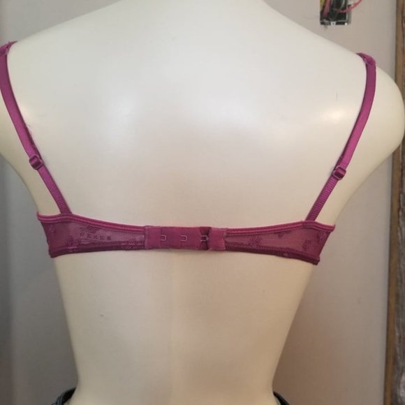 Purple Flower La Senza Push Up Bra With Underwire - Picture 3 of 4